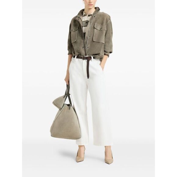 Brunello Cucinelli Women Leather Jacket - Picture 2 of 5